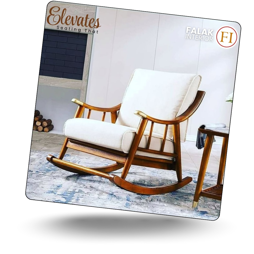 White And Brown Relaxing Chair